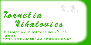 kornelia mihalovics business card